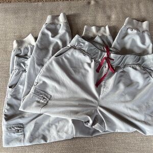 FIGS Scrub Pants Gray Joggers Two Pairs Size XXL